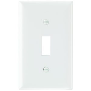 Legrand SP1W Pass And Seymour Plate Plastic 1-Gang Toggle Without Line White