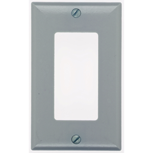 Legrand SP26GRY Pass And Seymour Plate Plastic 1-Gang SPLEX Without Line Gray
