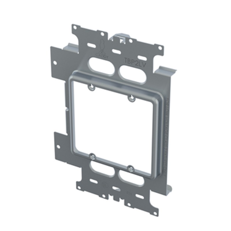 nVent Caddy TBP2LV Low Voltage Mounting Plate for Heavy Duty Telescoping Bracket, 2 Gang