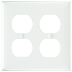 Legrand SP82 Pass And Seymour Plate Plastic 2-Gang 2 Duplex Without Line