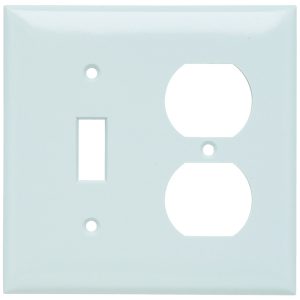 Legrand SP18 Pass And Seymour Plate Plastic 2-Gang Toggle/Duplex Without Line