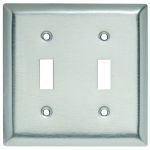 Legrand SL2 Pass And Seymour Plate SS430 2-Gang 2 Toggle Without Line
