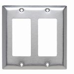 Legrand SL262 Pass And Seymour Plate SS430 2-Gang 2 SPLEX Without Line