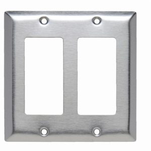 Legrand SL262 Pass And Seymour Plate SS430 2-Gang 2 SPLEX Without Line