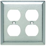 Legrand SL82 Pass And Seymour Plate SS430 2-Gang 2 Duplex Without Line