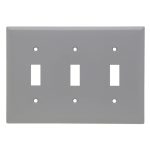 Legrand SP3I Pass And Seymour Plate Plastic 3-Gang 3 Toggle Without Line