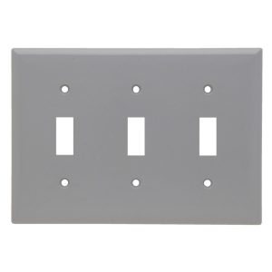 Legrand SP3I Pass And Seymour Plate Plastic 3-Gang 3 Toggle Without Line