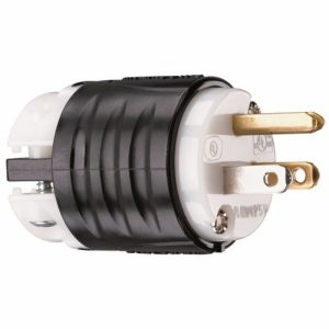 Legrand PS5266X Pass And Seymour Plug Black And White 15 Amp 125V 2-Pole 3 Wire Extra Hard Use Spec Grade