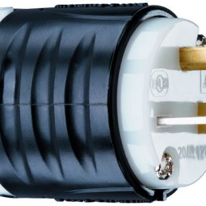 Legrand PS5366X Pass And Seymour Plug Black And White 20 Amp 125V 2-Pole 3 Wire Extra Hard Use Spec Grade