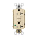 Legrand PT2097HGTRWRI Pass And Seymour PlugTail GFCI Receptacle Hospital Grade Tamper-Resistant Weather-Resistant 20A Ivory