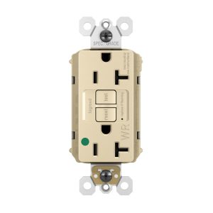Legrand PT2097HGTRWRLA Pass And Seymour PlugTail GFCI Receptacle Hospital Grade Tamper-Resistant Weather-Resistant 20A Light