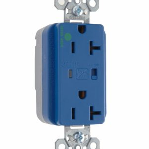 Legrand PT8300BLSP Pass And Seymour PlugTail Hospital Grade Surge Protective Duplex Receptacle 20A/125V Alarm Blade