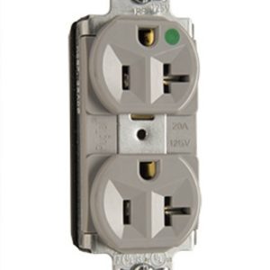 Legrand PT8300HGRY Pass And Seymour PlugTail Hospital Grade Compact Design Receptacle 20A/125V Gray