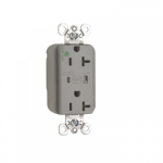 Legrand PT8300SP Pass And Seymour PlugTail Hospital Grade Surge Protective Duplex Receptacle 20A/125V Alarm