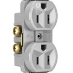 Legrand TR5262CHGRY Pass And Seymour Plug Load Receptacle 15A 125V Half Control