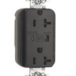 Legrand PT5362BKSP Pass And Seymour PlugTail Surge Protective Duplex Receptacle 20A/125V Alarm Black