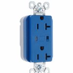 Legrand PT5362BLSP Pass And Seymour PlugTail Surge Protective Duplex Receptacle 20A/125V Alarm Blade