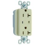 Legrand PT5362ISP Pass And Seymour PlugTail Surge Protective Duplex Receptacle 20A/125V Alarm Ivory