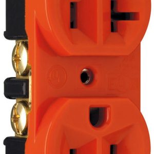 Legrand PTIG5362 Pass And Seymour PlugTail Isolated Ground Duplex Receptacle Corrosion-Resistant 20A/125V Orange