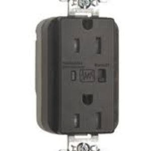 Legrand PTTR5262SP Pass And Seymour PlugTail Surge Protective Duplex Receptacle Tamper-Resistant 15A/125V Alarm Brown