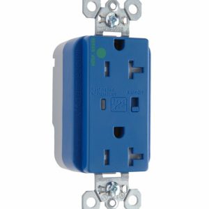 Legrand PTTR8300BLSP Pass And Seymour PlugTail Hospital Grade Surge Protective Duplex Receptacle 20A/125V Alarm Blade