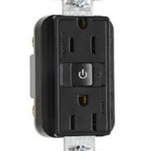Legrand RF26252CDBK Pass And Seymour Plugload RF Receptacle 15A Dual Control Black