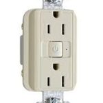 Legrand RF26252CDLA Pass And Seymour Plugload RF Receptacle 15A Dual Control Light Almond