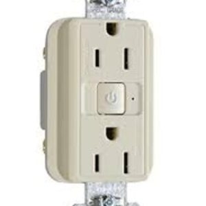 Legrand RF26252CDLA Pass And Seymour Plugload RF Receptacle 15A Dual Control Light Almond