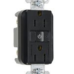 Legrand RF26252CHBK Pass And Seymour Plugload RF Receptacle 15A Half Control Black