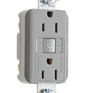 Legrand RF26252CHGRY Pass And Seymour Plugload RF Receptacle 15A Half Control Gray