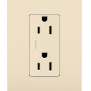 Legrand 885SI Pass And Seymour Radiant 15A/125V Duplex Receptacle Self-Grounding Black