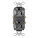 legrand TR5262CHBK Pass And Seymour Plugload Receptacle 15A 125V Half Control Black