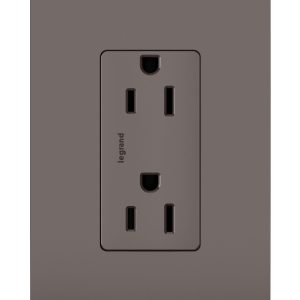 legrand 885TRDBCC12 Pass And Seymour Radiant 15A/125V Tamper-Resistant Duplex Receptacle Dark Bronze