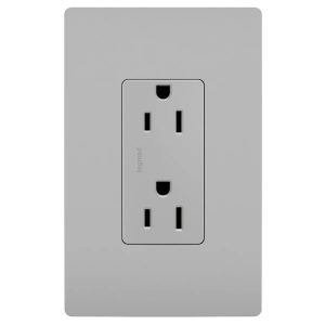 Legrand 885TRGRY Pass And Seymour Radiant 15A/125V Tamper-Resistant Duplex Receptacle Black