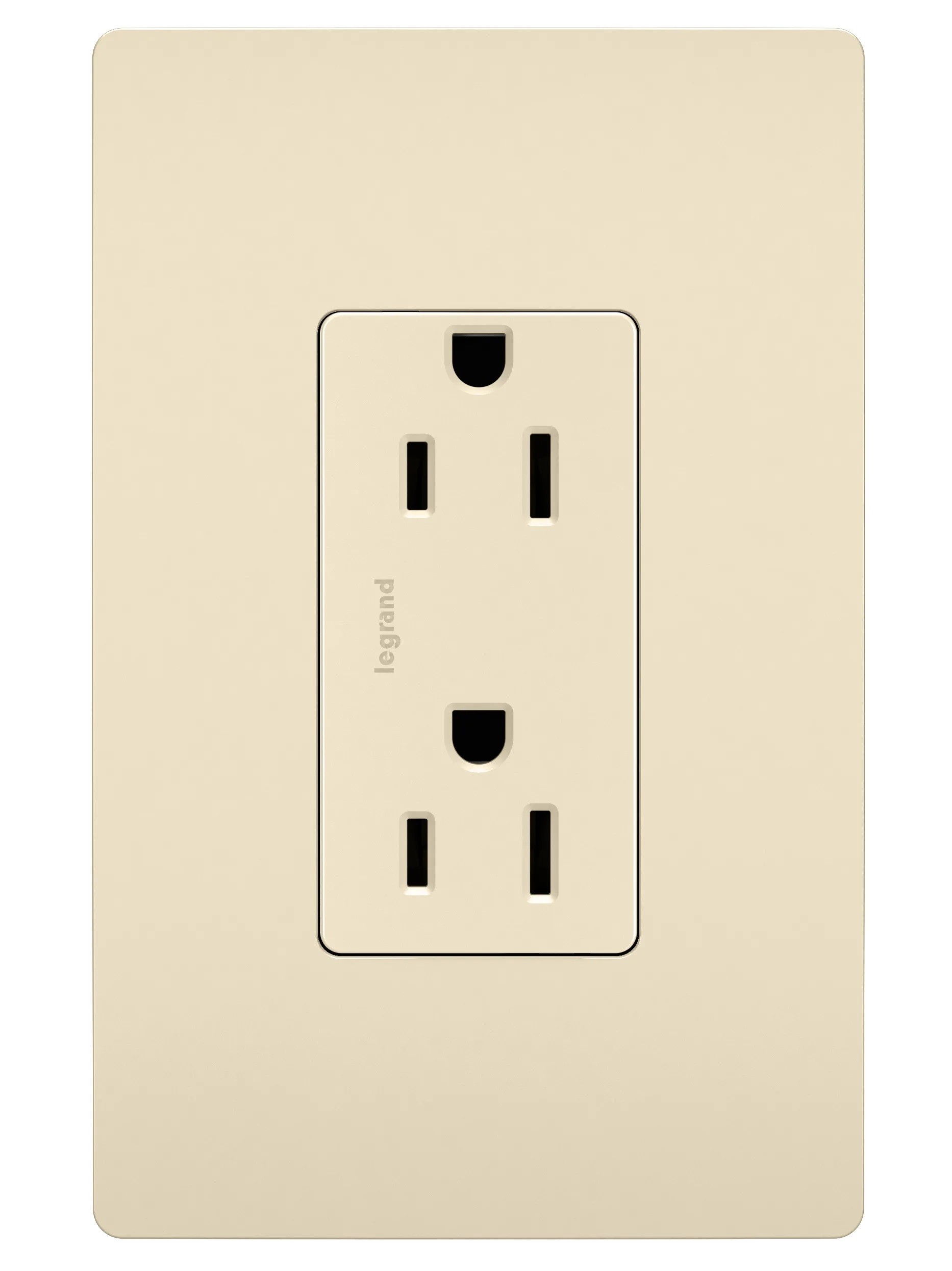 Legrand 885TRSLA Pass And Seymour Radiant 15A/125V Tamper-Resistant Duplex Receptacle Light Almond