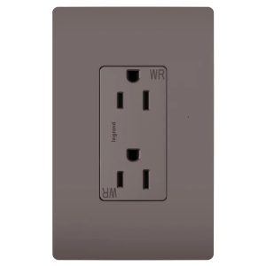 Legrand 885TRWR Pass And Seymour Radiant 15A/125V Weather-Resistant Duplex Receptacle Brown