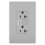 Legrand AFGF202TRGRY Pass And Seymour Radiant 20A Tamper-Resistant Self-Test AFCI/GFCI Receptacle Gray