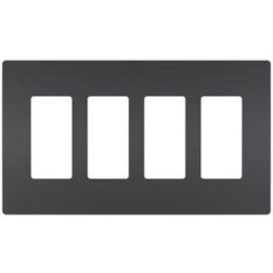 Legrand RWP264GCC6 Pass And Seymour Radiant Screwless Wall Plate 4-Gang Graphite