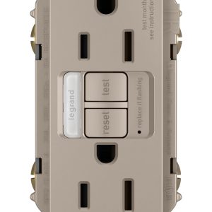 Legrand 1597NTLTRDBCC4 Pass And Seymour Radiant Self-Test Tamper-Resistant Receptacle/Nightlight GFI 15A Nickel
