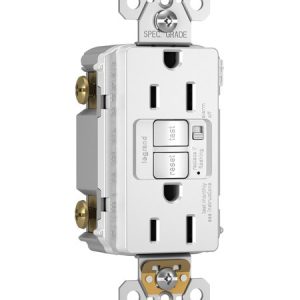Legrand 1597TRAW Pass And Seymour Radiant Self-Test Tamper-Resistant Alarm GFCI 15A 125V White