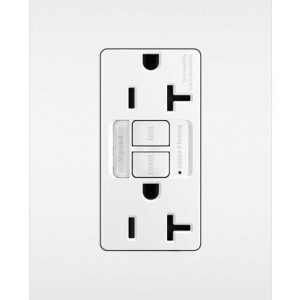 Legrand 2097NTLTRW Pass And Seymour Radiant Self-Test Tamper-Resistant Receptacle/Nightlight GFI 20A White