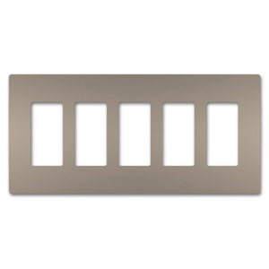 Legrand RWP265NI Pass And Seymour Radiant Screwless Wall Plate 5-Gang Nickel