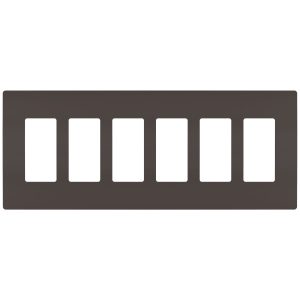 Legrand RWP266DB Pass And Seymour Radiant Screwless Wall Plate 6-Gang Dark Bronze