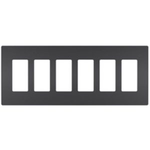 Legrand RWP266G Pass And Seymour Radiant Screwless Wall Plate 6-Gang Graphite
