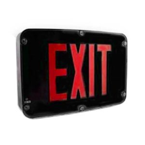 Profusion LED WLEZXTEU2RBEM-CW-SDT Wet Location Double Face Red Letters Polycarbonate Exit Sign w/ SDT Battery Backup