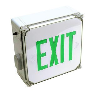 Profusion LED WLXTEG Wet Location Single Face Green Letters Thermoplastic Exit Sign