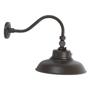 Westgate GNB-40W-MCT-BR-P Manufacturing 14 Inch LED 40W Gooseneck Barn Light CCT Selectable 800Lm 0-10V Photocell Bronze
