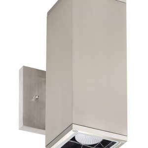 Westgate WMCS5-UDL-MCT-BN-DD Manufacturing 5 Inch Square Wall Cylinder Up/Down Light 40W CCT Dual Dimming Brushed Nickel