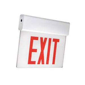 Profusion LED ELXTEU1RWW-SPV White Panel 208/220/240V Single Face Red Letters Edgelit Aluminum Exit Sign