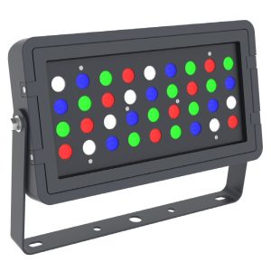Westgate TC-FLS-96W-RGBW-BT-BK Manufacturing 96W RGBW Black Square Flood Light Smart App Compatible